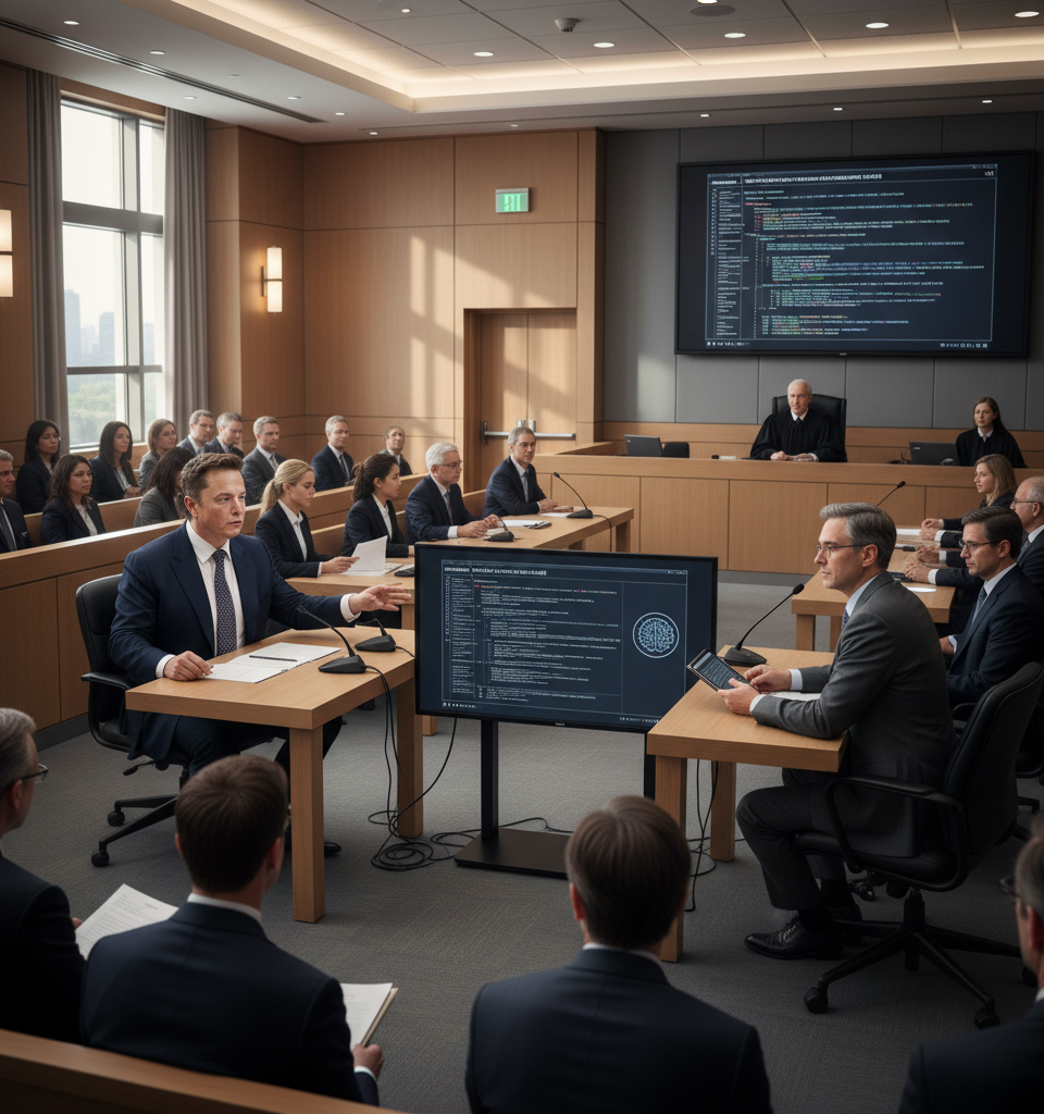 Musk v. Altman: The High-Stakes Legal Battle Set To Reshape OpenAI's Future and the AI Industry — AI-generated illustration