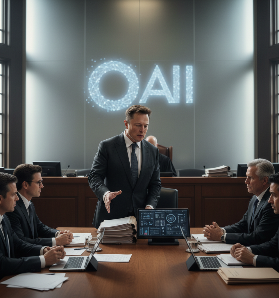 Musk vs. OpenAI: The Billion-Dollar Battle Reshaping AI's Future — AI-generated illustration