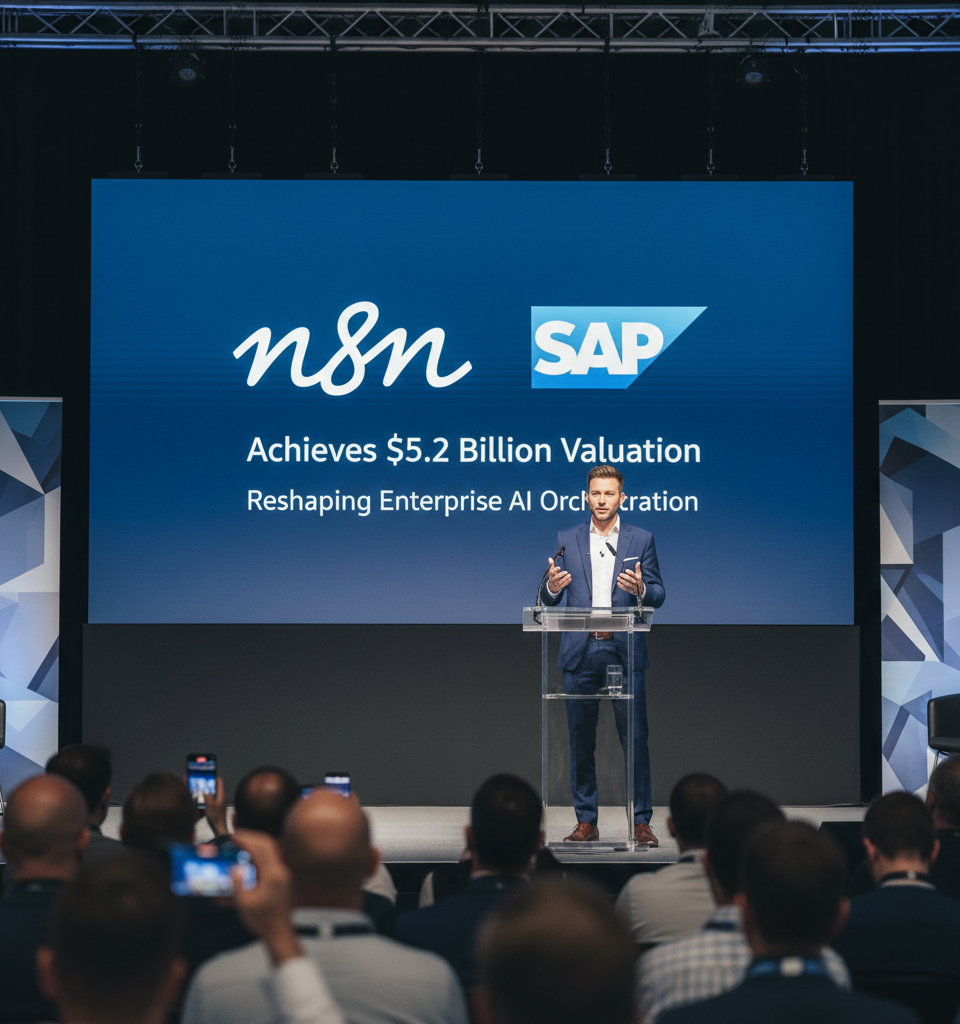 n8n Achieves $5.2 Billion Valuation Following SAP Integration, Reshaping Enterprise AI Orchestration — AI-generated illustration