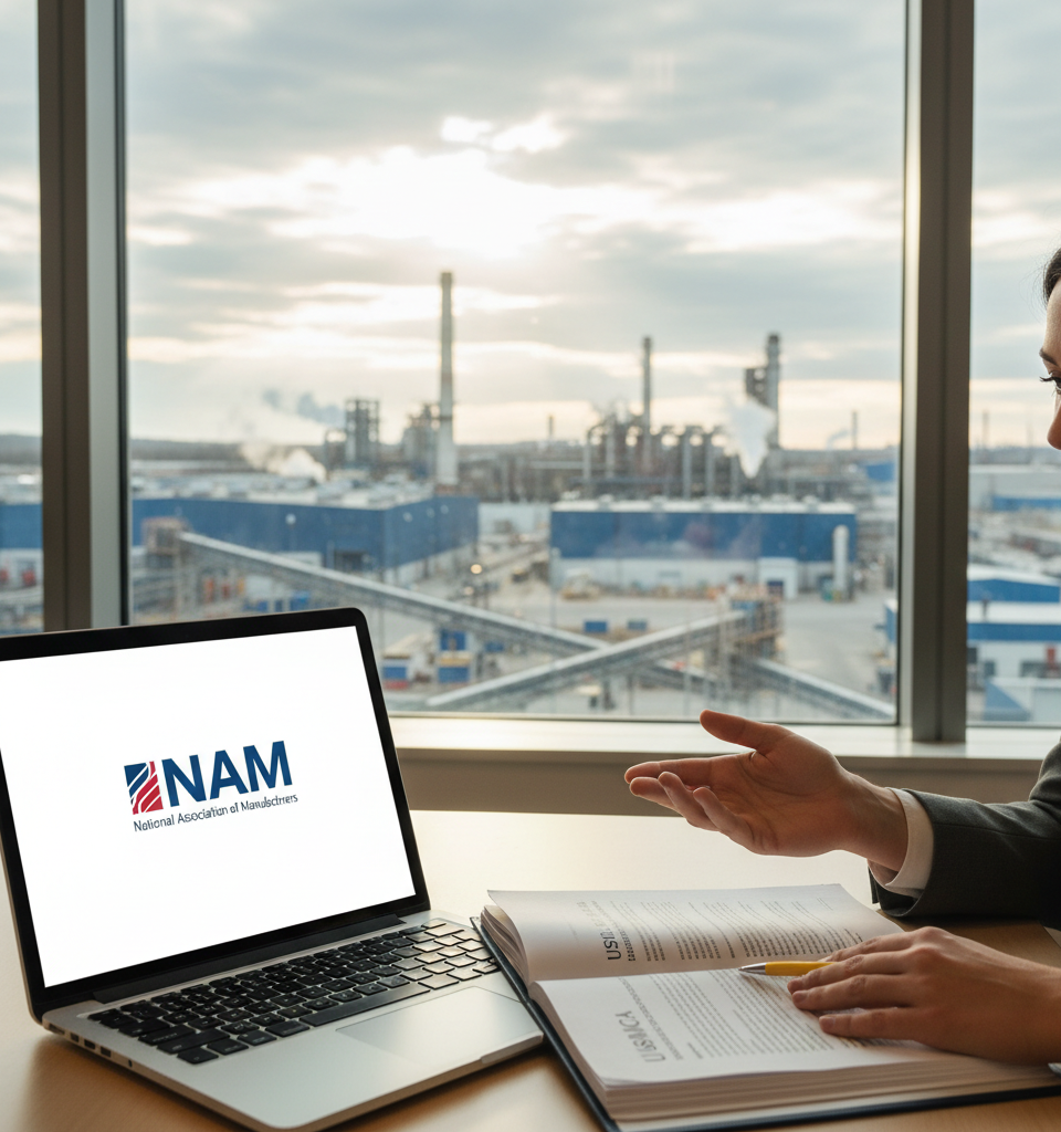 NAM Urges Stronger Manufacturing Focus in USMCA Review — AI-generated illustration