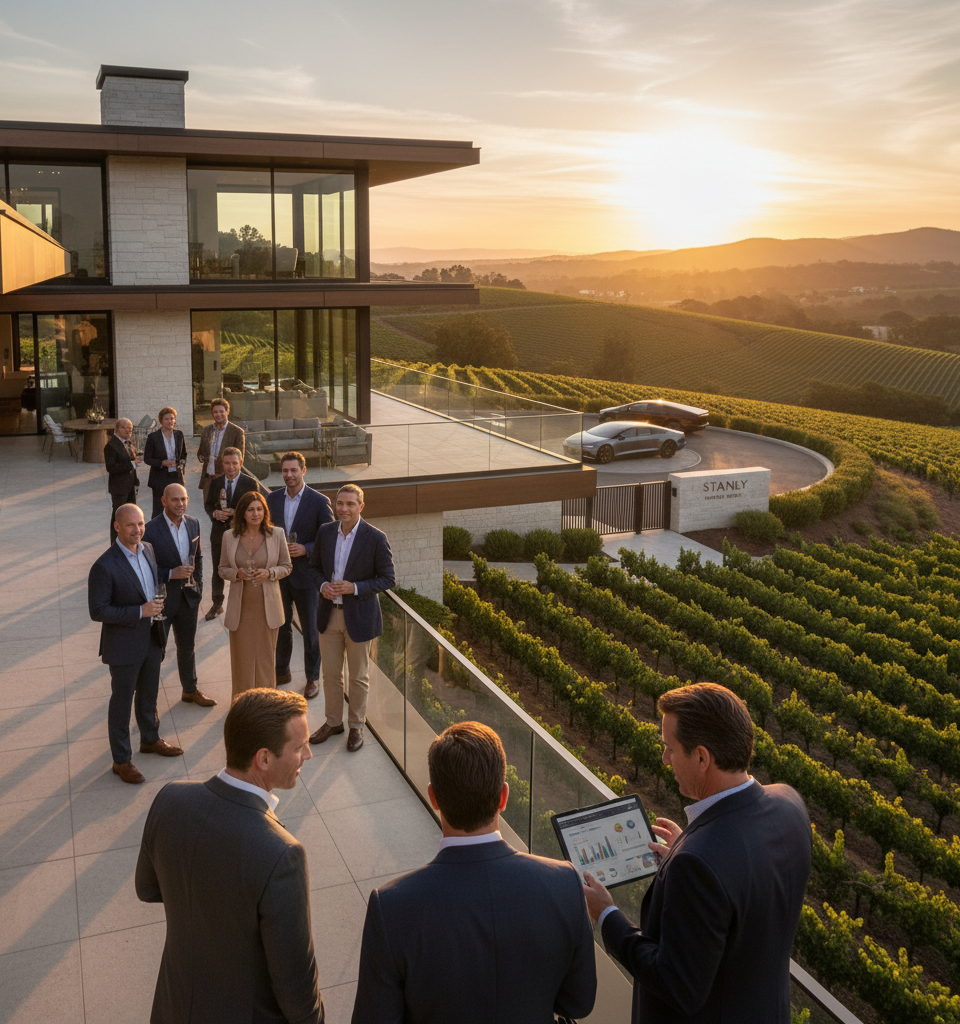 Napa Valley's New Vintage: San Francisco's AI Elite Drive Luxury Real Estate Boom — AI-generated illustration