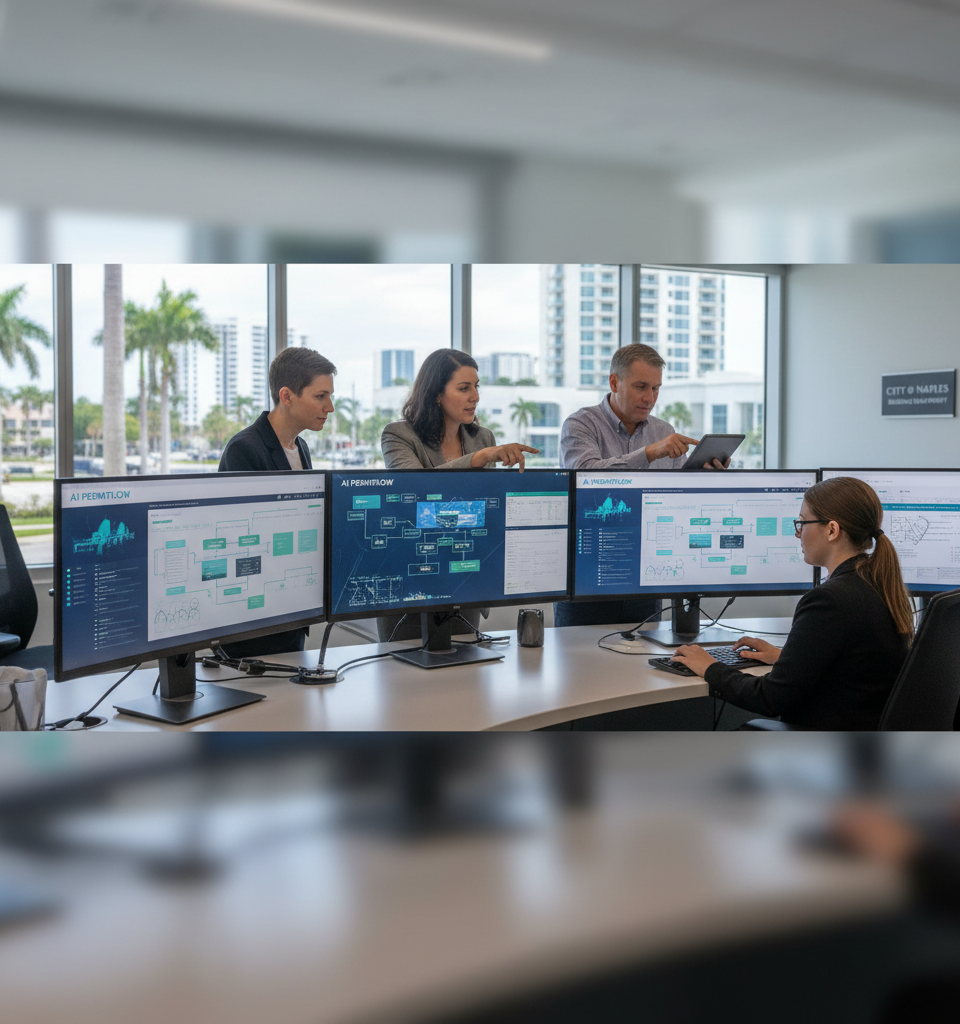 Naples Embraces AI for Streamlined Building Permits, Setting New Standard for Urban Development — AI-generated illustration
