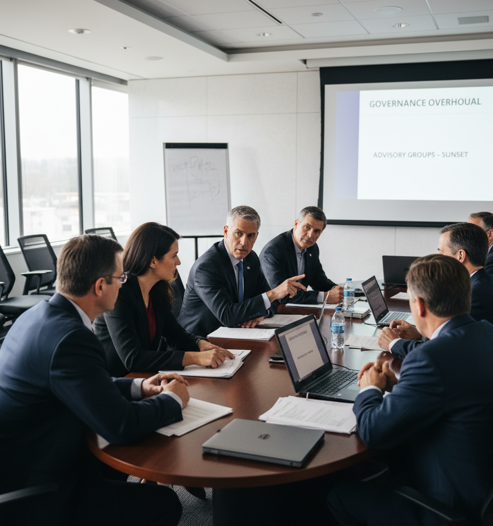 NAR Overhauls Governance: Sunsets Advisory Groups in Major Modernization Push — AI-generated illustration