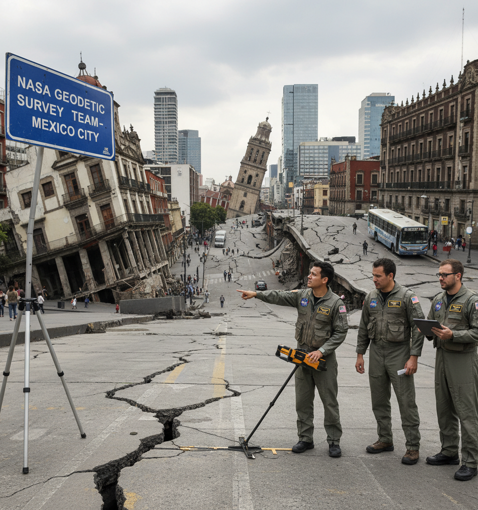 NASA Reveals Alarming Rate of Mexico City's Uneven Sinking: A Looming Urban Crisis — AI-generated illustration