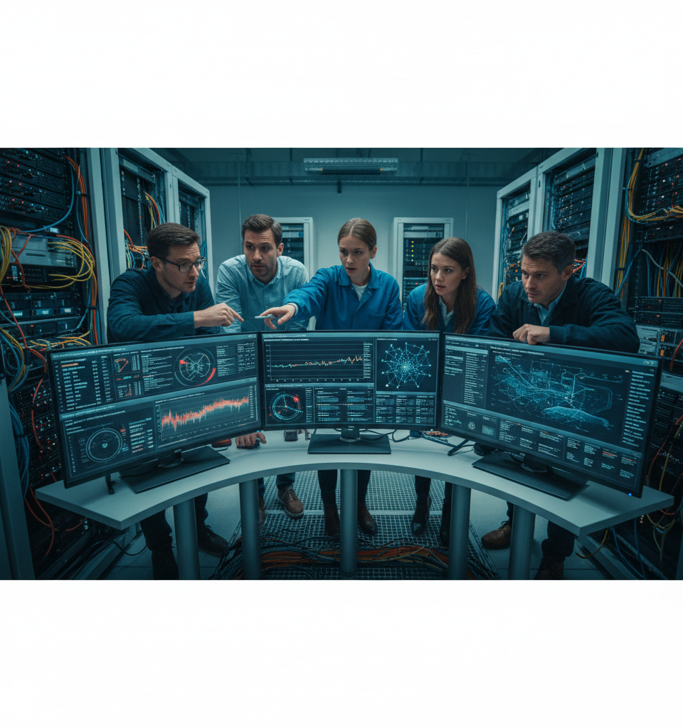 Navigating AI's Unpredictability: The Urgent Need for Advanced LLM Monitoring in Enterprise — AI-generated illustration