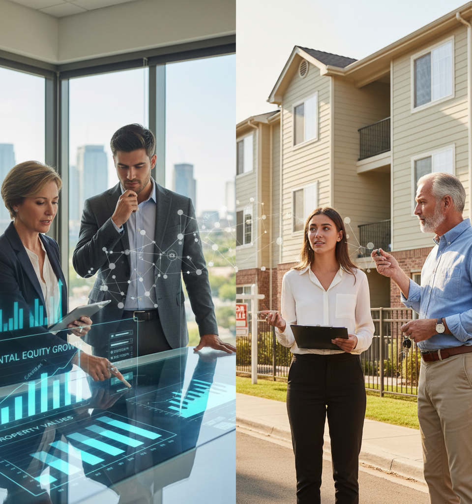 Navigating the Equity Boom: Should Rental Property Owners Hold or Sell? — AI-generated illustration