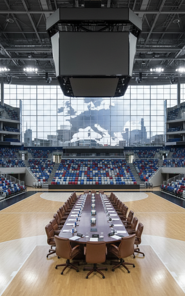 NBA Owners' Meetings Next Week: Clippers Inquiry, Expansion, and Europe on the Agenda — AI-generated illustration