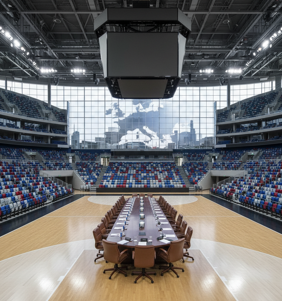 NBA Owners' Meetings Next Week: Clippers Inquiry, Expansion, and Europe on the Agenda — AI-generated illustration