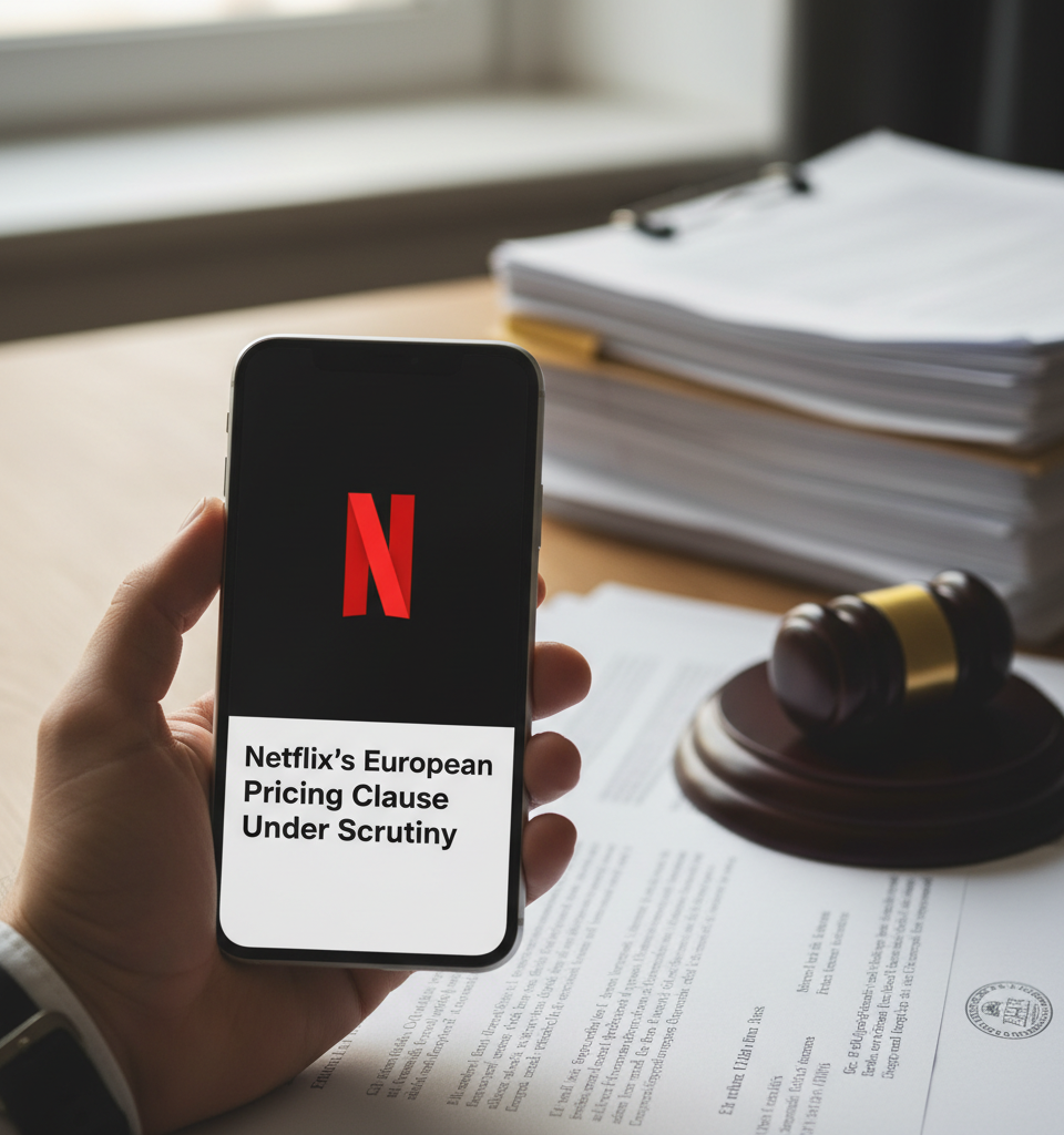 Netflix's European Pricing Clause Under Scrutiny: Legal Challenge Could Impact Subscription Models — AI-generated illustration