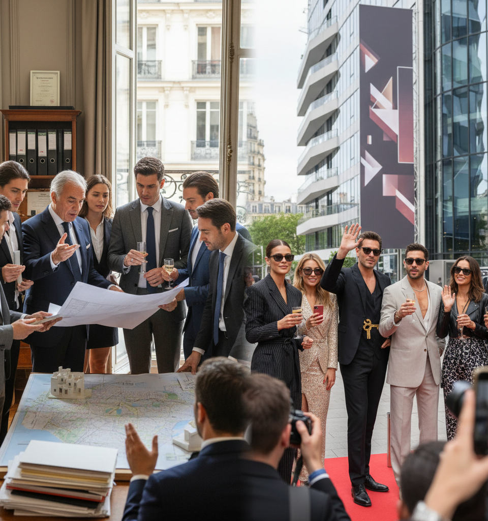 Netflix's 'The Parisian Agency' Exposes Nuances of Real Estate Expertise vs. Celebrity Appeal — AI-generated illustration