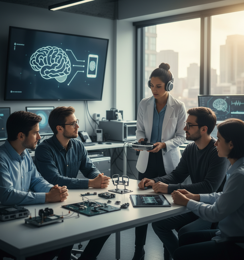 Neurable Pioneers Non-Invasive Brain-Computer Interface for Mass Market Consumer Wearables — AI-generated illustration