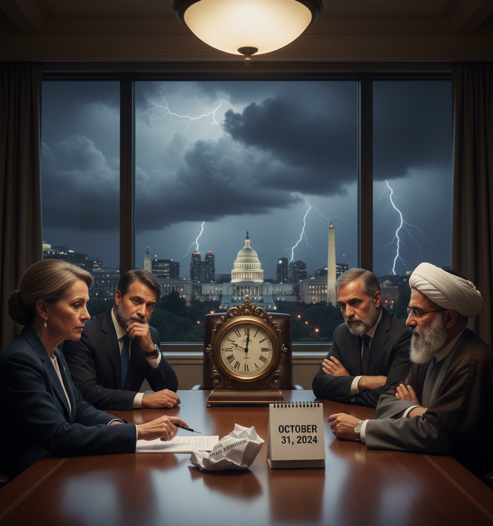 New Deadline Looms for U.S. and Iran as Truce Wavers — AI-generated illustration