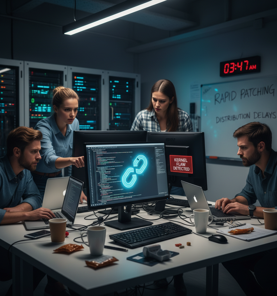 New Linux Kernel Flaw Exposes SSH Host Keys; Rapid Patching Underway Amid Distribution Delays — AI-generated illustration