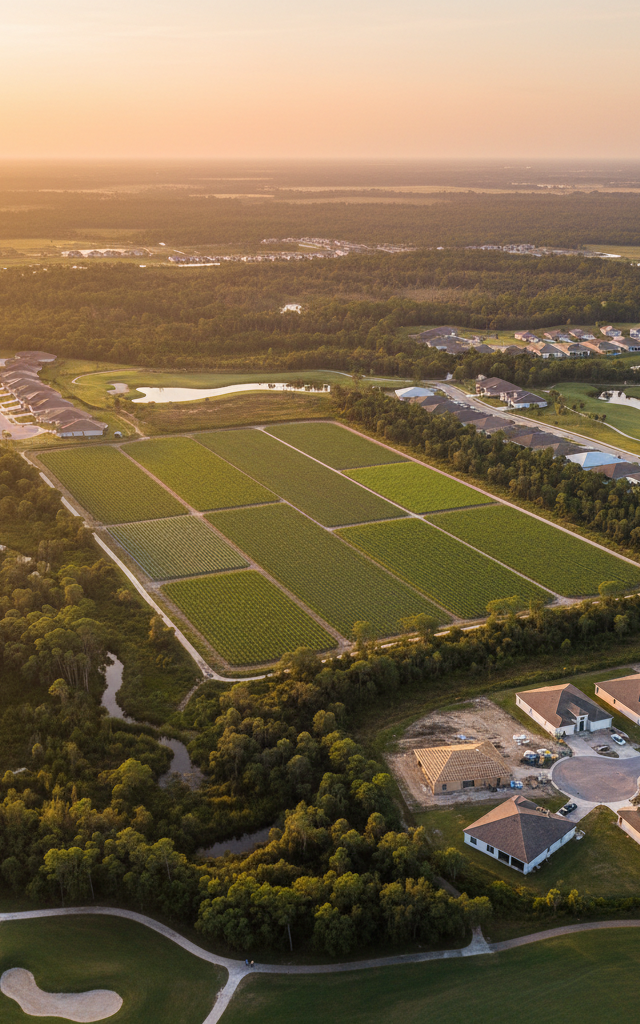 Newfield Development in Florida Features 170-Acre Farm, Nature Preserve — AI-generated illustration