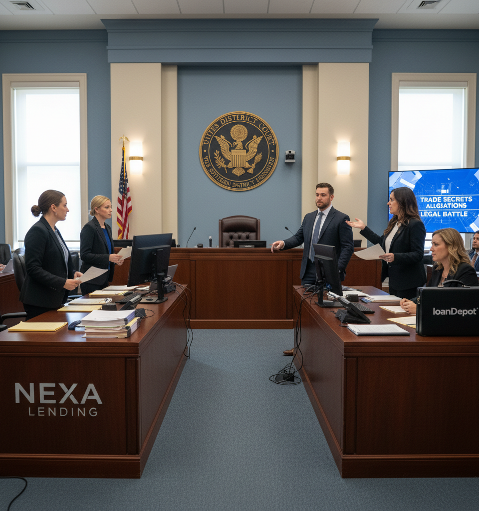 NEXA Lending Rejects loanDepot Trade Secrets Allegations Amidst High-Stakes Legal Battle — AI-generated illustration