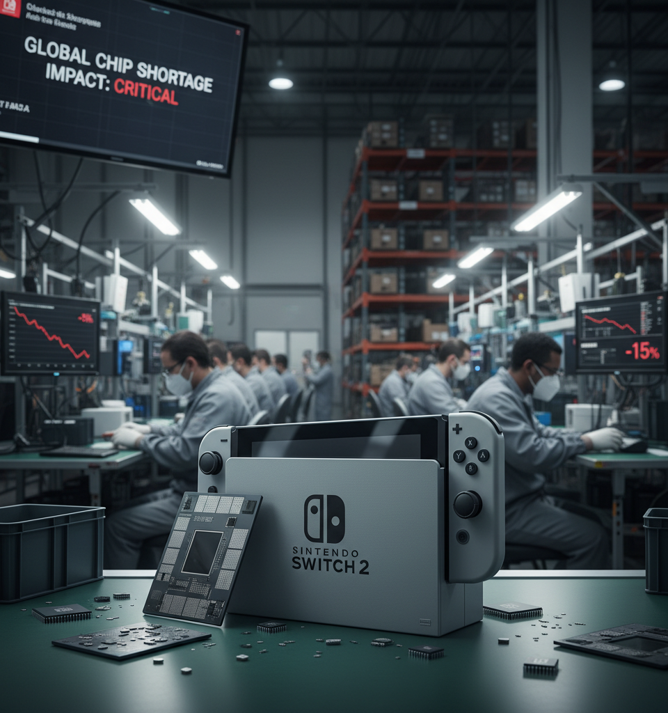 Nintendo Faces Headwinds: Switch 2 Price Hike Looms Amidst Chip Shortages and Sales Dip Forecast — AI-generated illustration