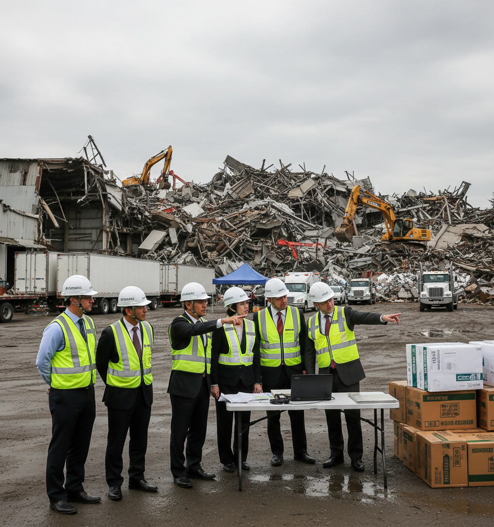 Nippon Paper Assessing Shipment Impacts After Fatal Washington Mill Implosion — AI-generated illustration
