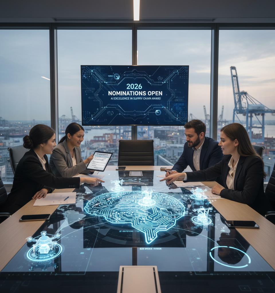 Nominations Open for 2026 AI Excellence in Supply Chain Award — AI-generated illustration