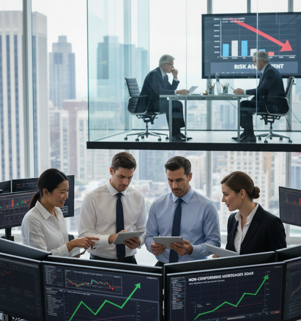 Non-Conforming Mortgages Reach Post-2008 High: Lenders Loosen Standards, Analysts Remain Cautious — AI-generated illustration