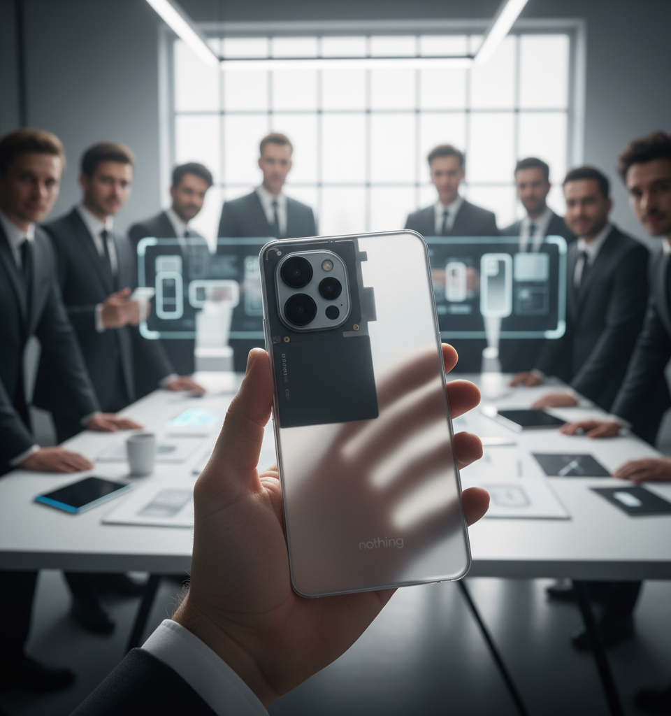Nothing Teases Phone (4b) Design, Hints at Single Rear Camera Configuration — AI-generated illustration