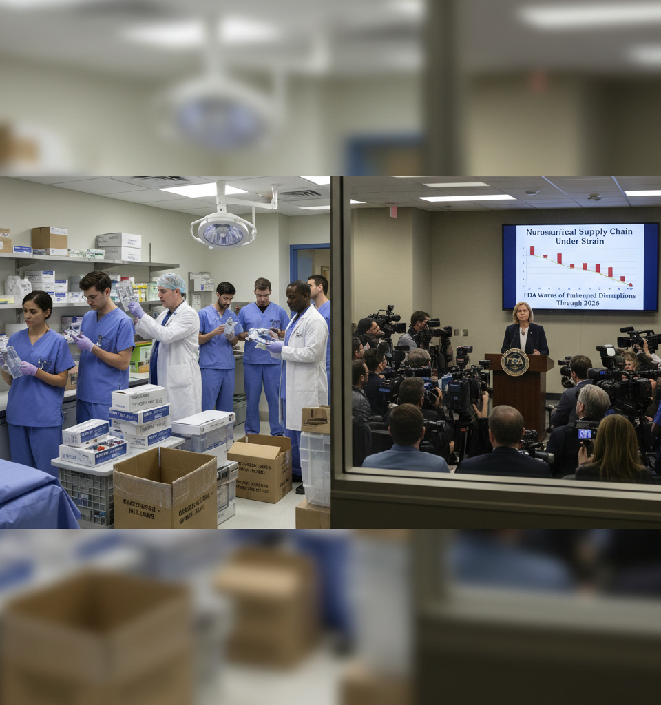Nurosurgical Supply Chain Under Strain: FDA Warns of Prolonged Disruptions Through 2026 — AI-generated illustration