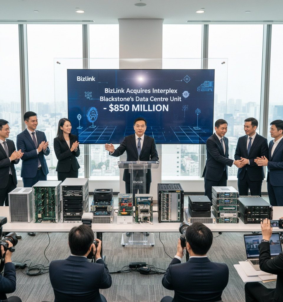 Nvidia Partner Bizlink to Acquire Blackstone's Interplex Data Centre Unit for $850 Million — AI-generated illustration