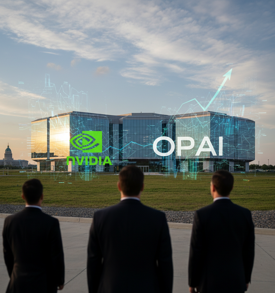 Nvidia Poised to Back OpenAI's Ohio Data Center with Up to $105 Billion Guarantee — AI-generated illustration