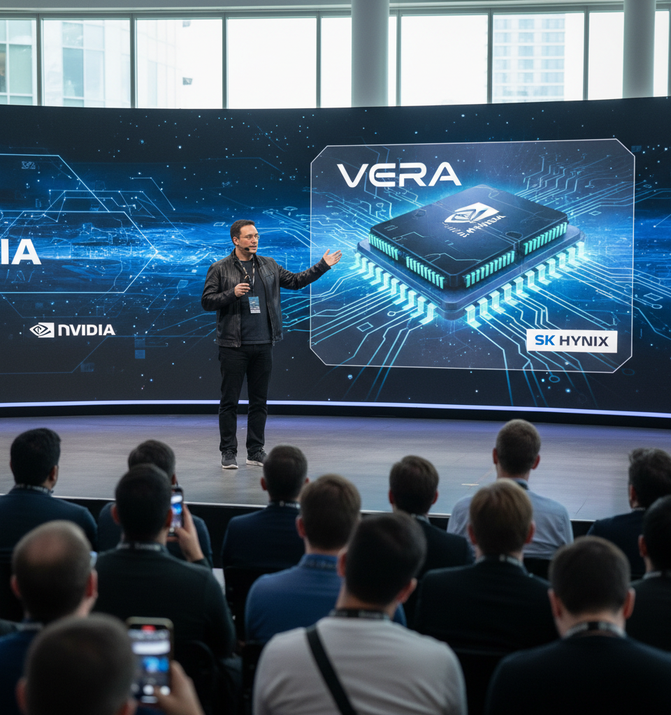 Nvidia's Future Chip, 'Vera,' to Integrate SK Hynix Memory, Signals Expanding Partnership — AI-generated illustration