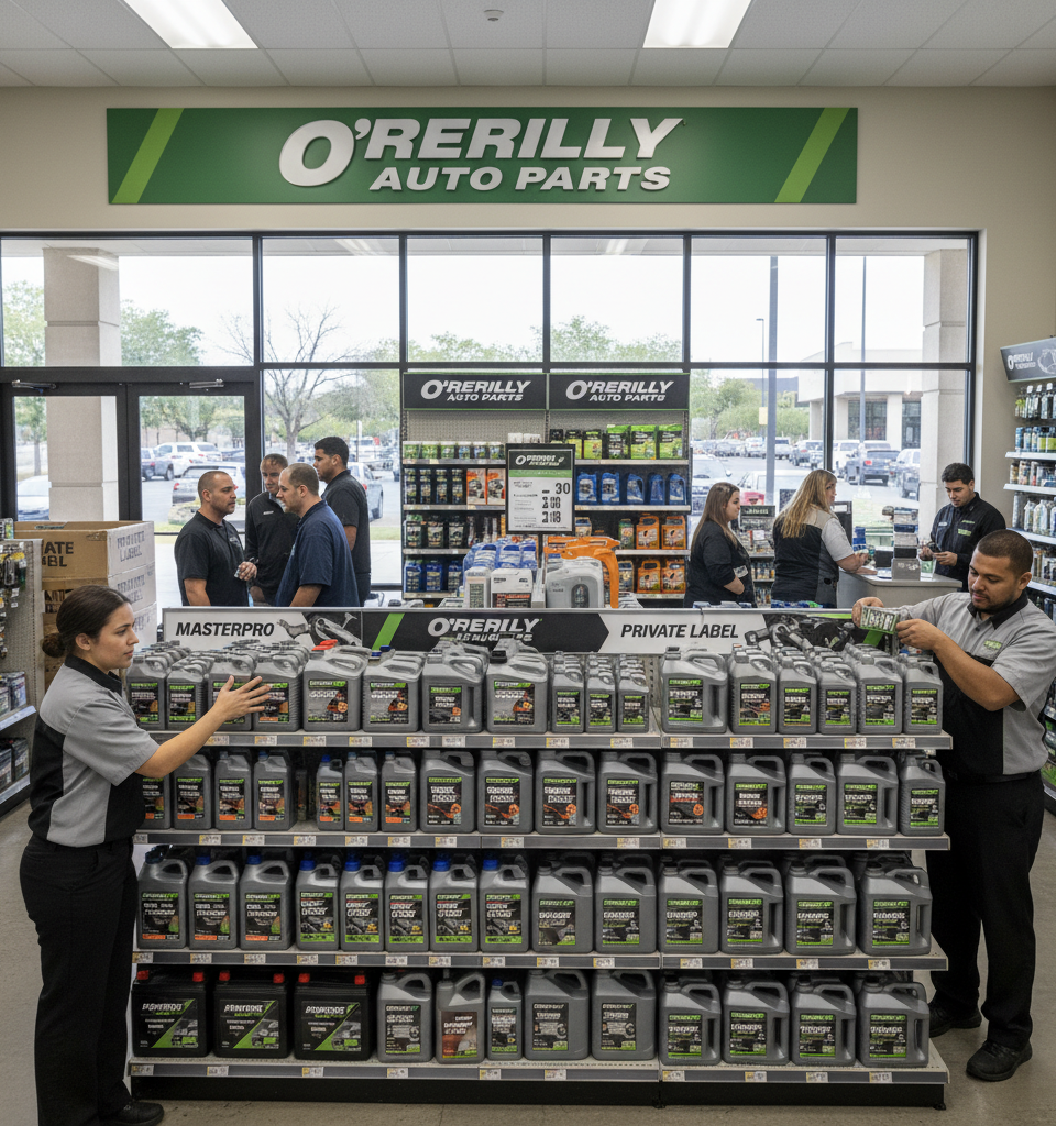 O'Reilly Auto Parts Doubles Down on Private Label Amidst Supply Chain Turbulence — AI-generated illustration