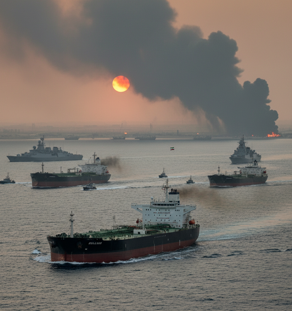 Oil Market Braces for Deeper Demand Shock as Iran War Slashes Supply — AI-generated illustration