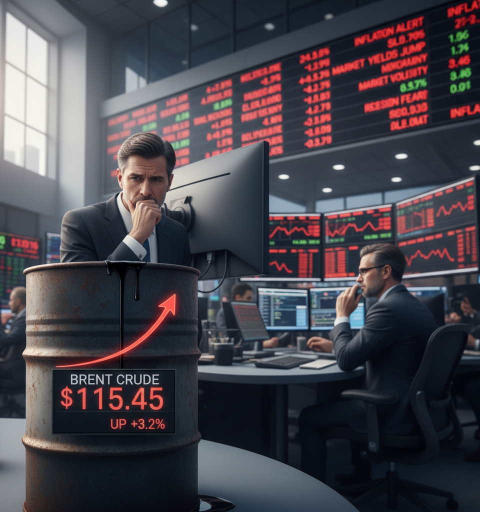 Oil Price Surge Rattles Bond Markets, Fueling Inflationary Concerns — AI-generated illustration
