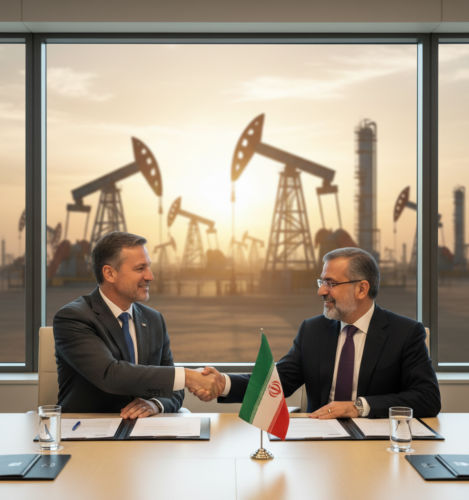 Oil Prices Dip, Global Stocks Rally Amid Hopes for US-Iran Nuclear Deal Breakthrough — AI-generated illustration