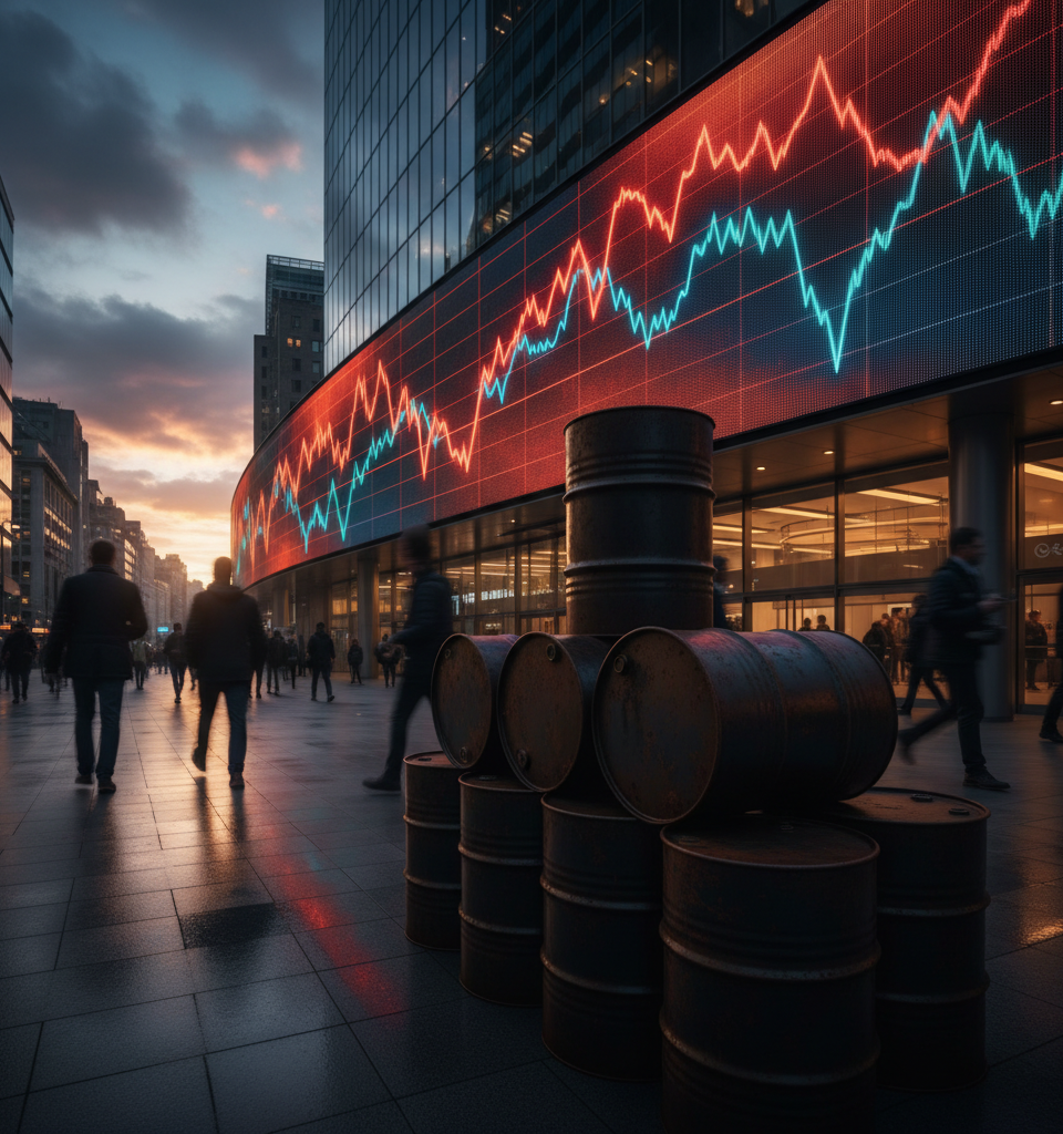 Oil Prices Surge as Global Equities Face Broad Retreat Amid Market Volatility — AI-generated illustration