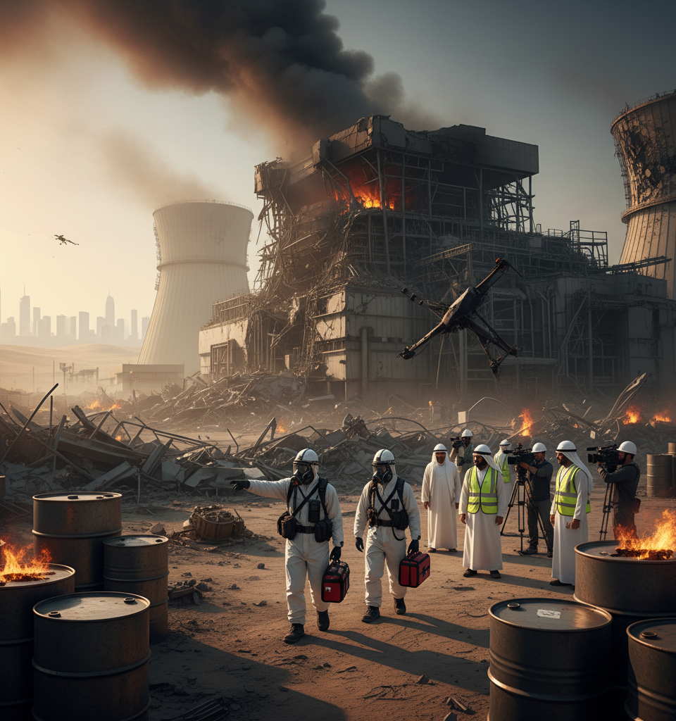 Oil Prices Surge to Two-Week High Following Drone Attack on UAE Nuclear Plant — AI-generated illustration