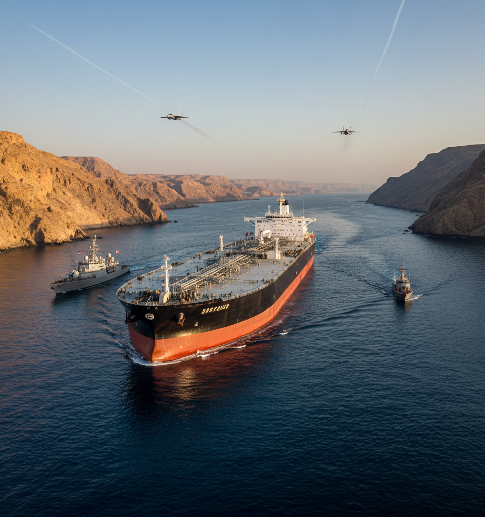 Oil Surges Past $100 Amid Strait of Hormuz Closure Concerns, Fueling Global Jitters — AI-generated illustration