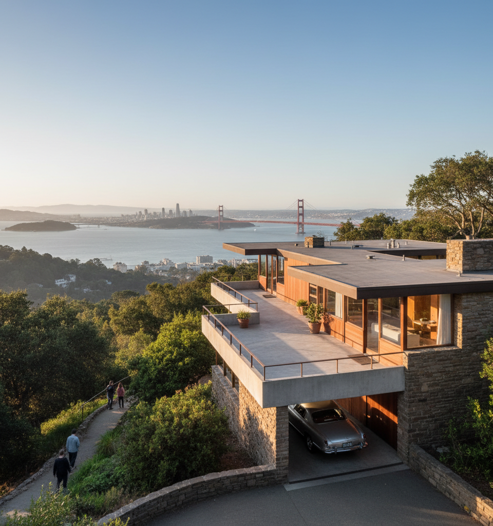 Olsen-Designed Midcentury Modern 'Kip House' Listed for $1.425M in Berkeley — AI-generated illustration