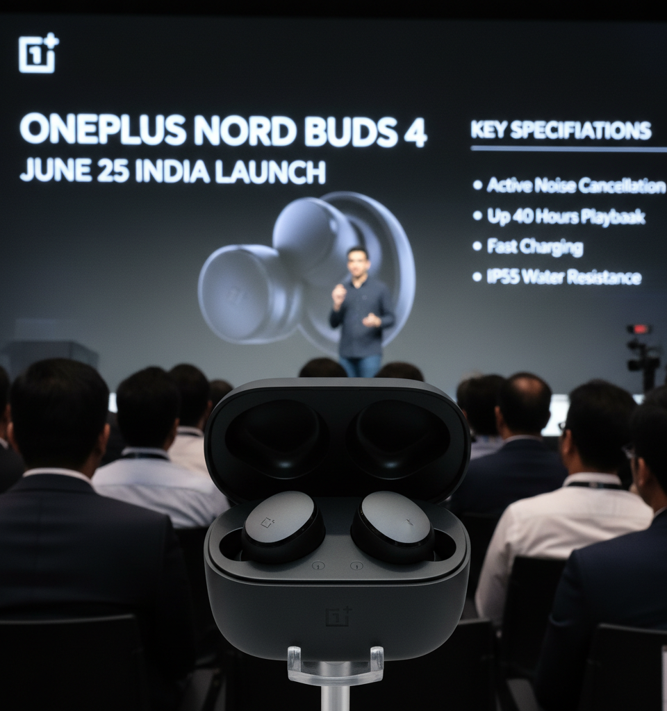OnePlus Nord Buds 4 Set for June 25 India Launch, Key Specifications Revealed — AI-generated illustration