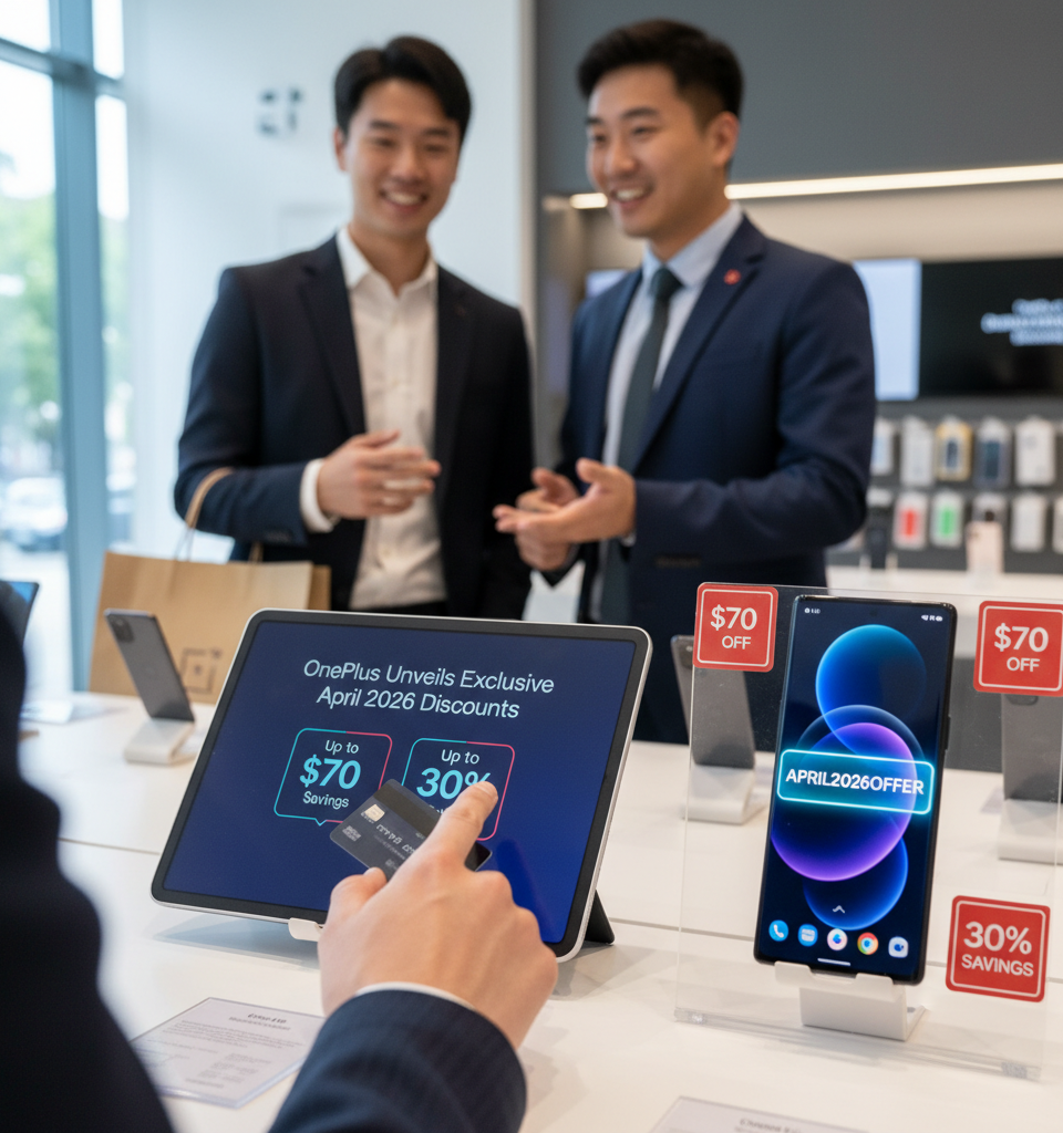 OnePlus Unveils Exclusive April 2026 Discounts: Up to $70 Off & 30% Savings — AI-generated illustration