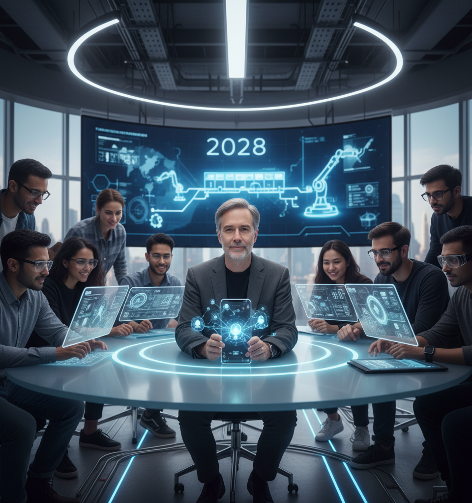 OpenAI Explores AI-Powered Smartphone with Agent-Centric UX, Mass Production Eyed for 2028 — AI-generated illustration