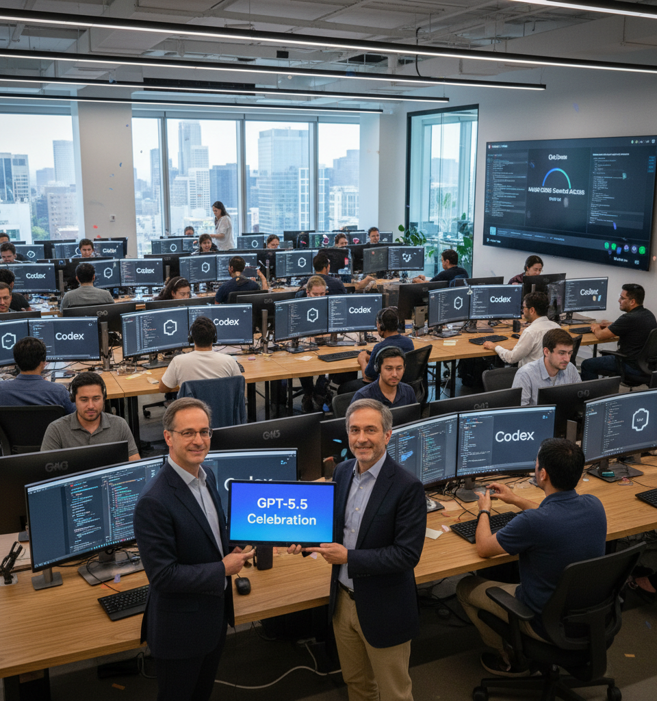 OpenAI Pivots GPT-5.5 Celebration into Major Codex Access for 8,000 Developers — AI-generated illustration