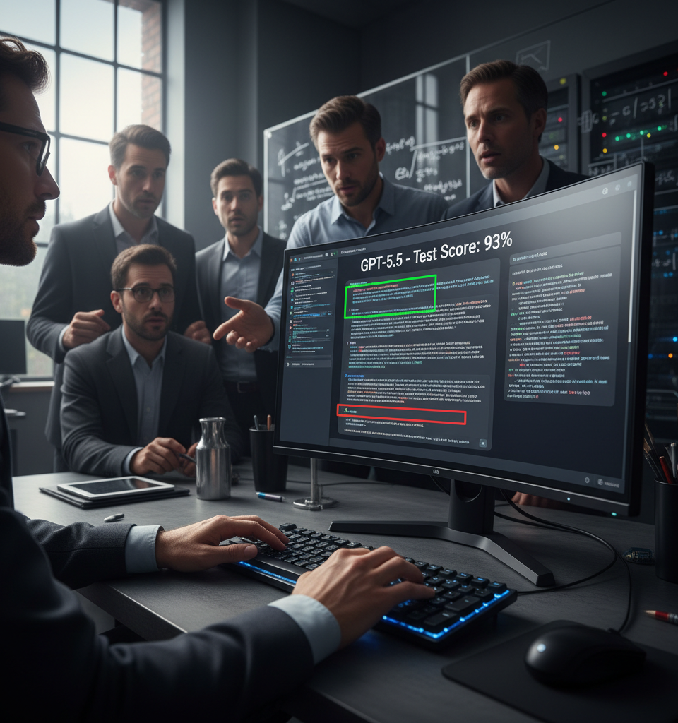 OpenAI's GPT-5.5 Achieves 93% on Rigorous Test, Highlighting Power and Control Challenges — AI-generated illustration