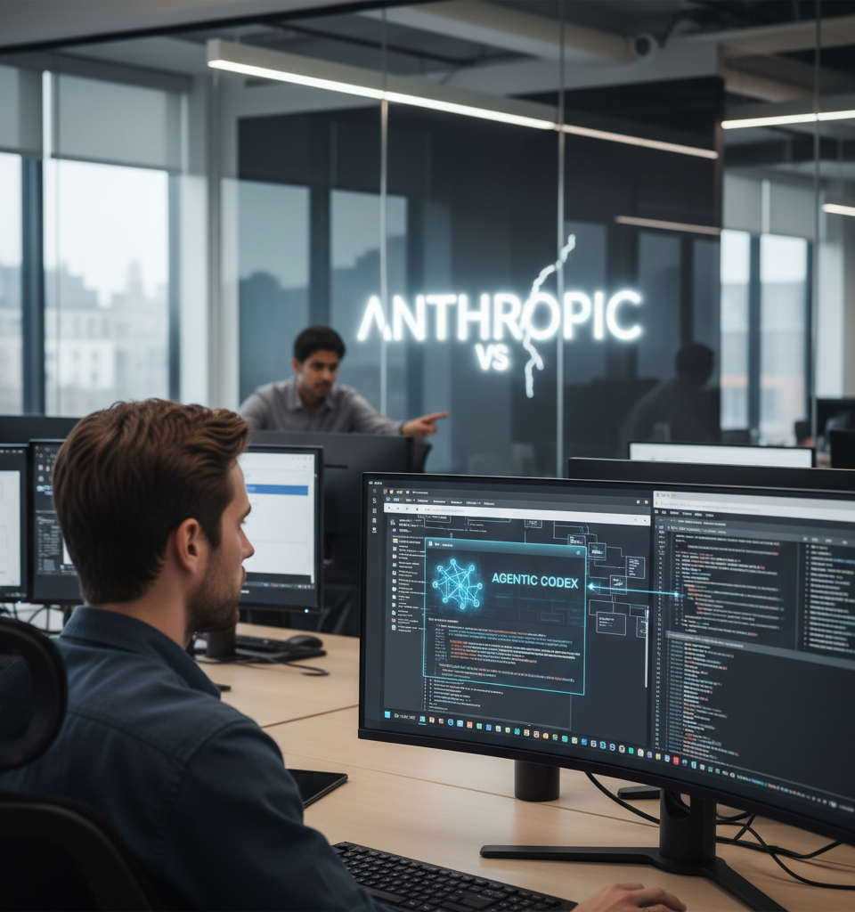 OpenAI’s Revamped Agentic Codex Challenges Anthropic with Enhanced Desktop Control and AI Code Generation — AI-generated illustration