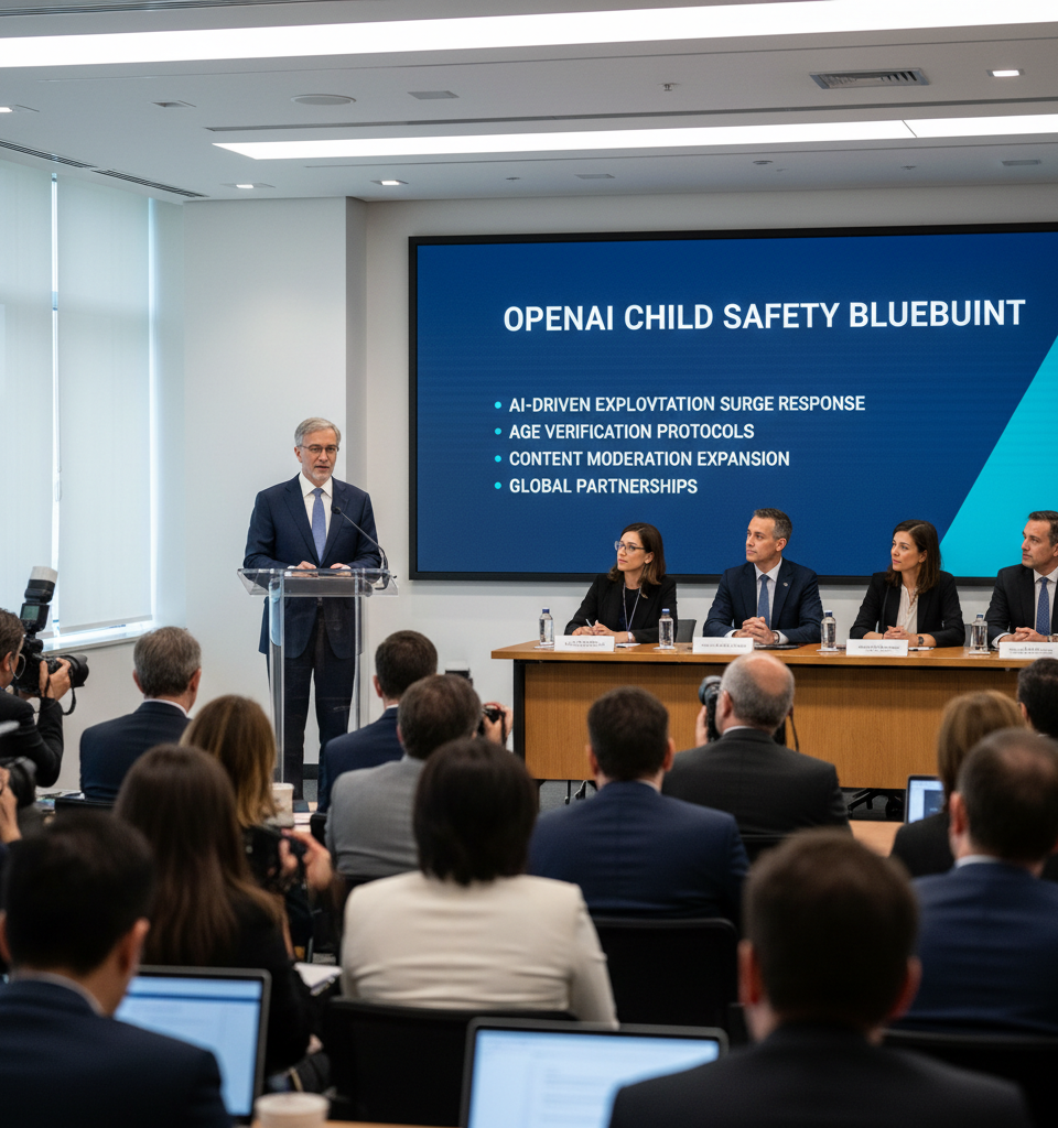 OpenAI Unveils Child Safety Blueprint Amid AI-Driven Exploitation Surge — AI-generated illustration