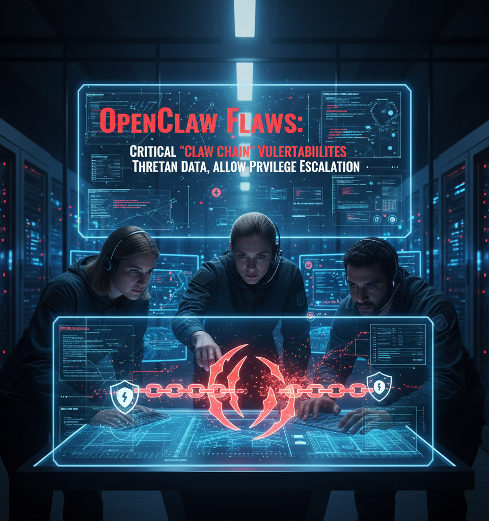 OpenClaw Flaws: Critical 'Claw Chain' Vulnerabilities Threaten Data, Allow Privilege Escalation — AI-generated illustration