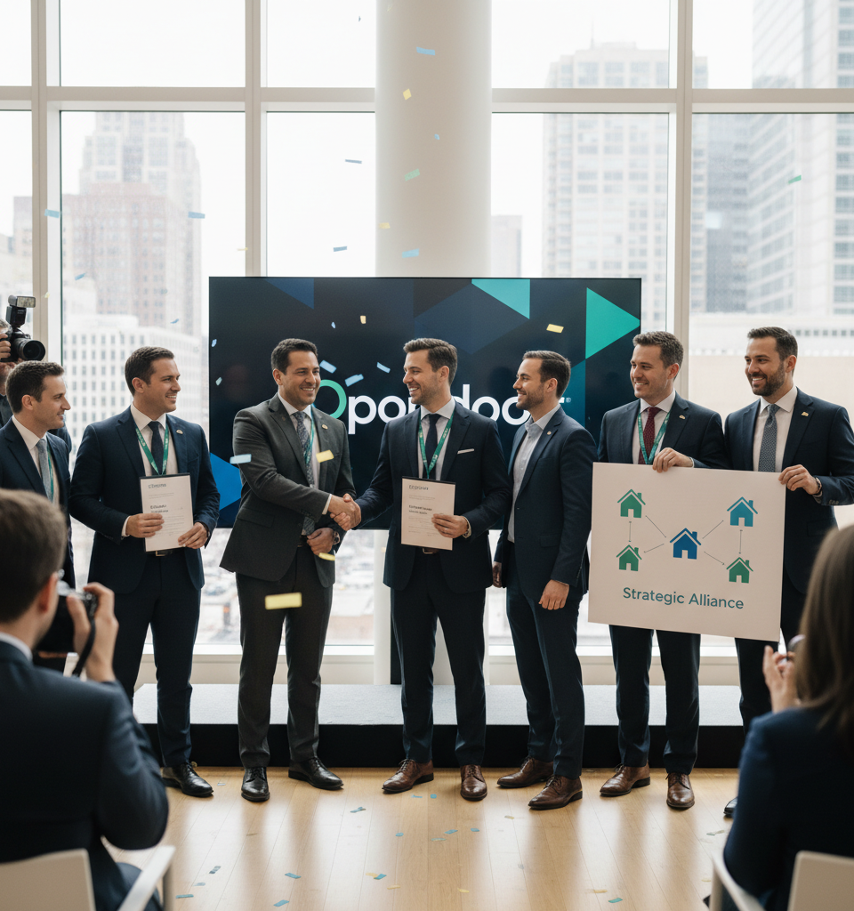 Opendoor Expands Ecosystem: Acquires Doma's Closing & Escrow, Forges Fannie Mae Alliance — AI-generated illustration