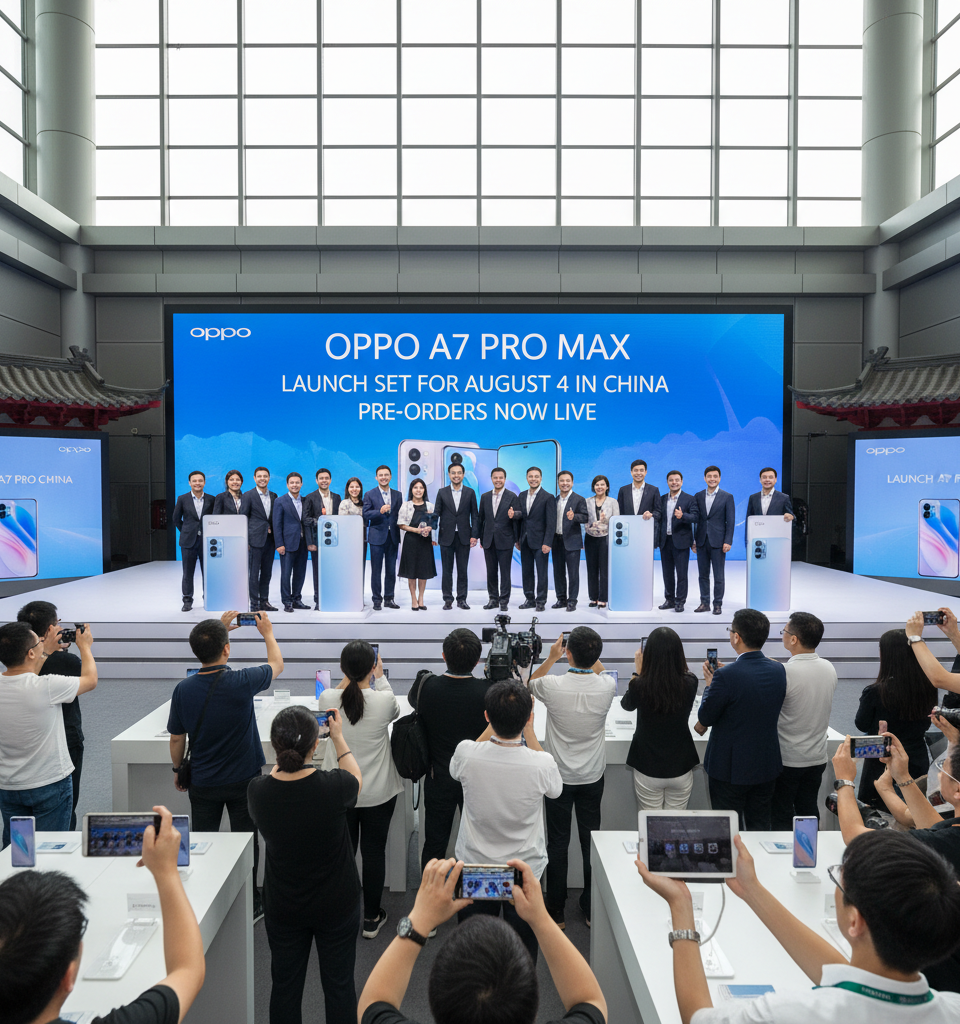 Oppo A7 Pro Max Launch Set for August 4 in China, Pre-Orders Now Live — AI-generated illustration