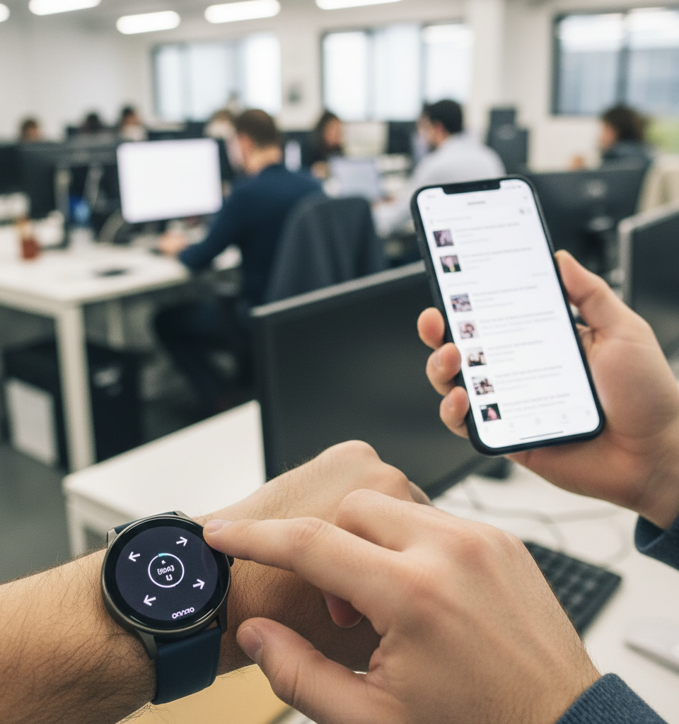 OPPO Watch X3's Remote Scroll Feature: From Novelty to Indispensable Tool — AI-generated illustration