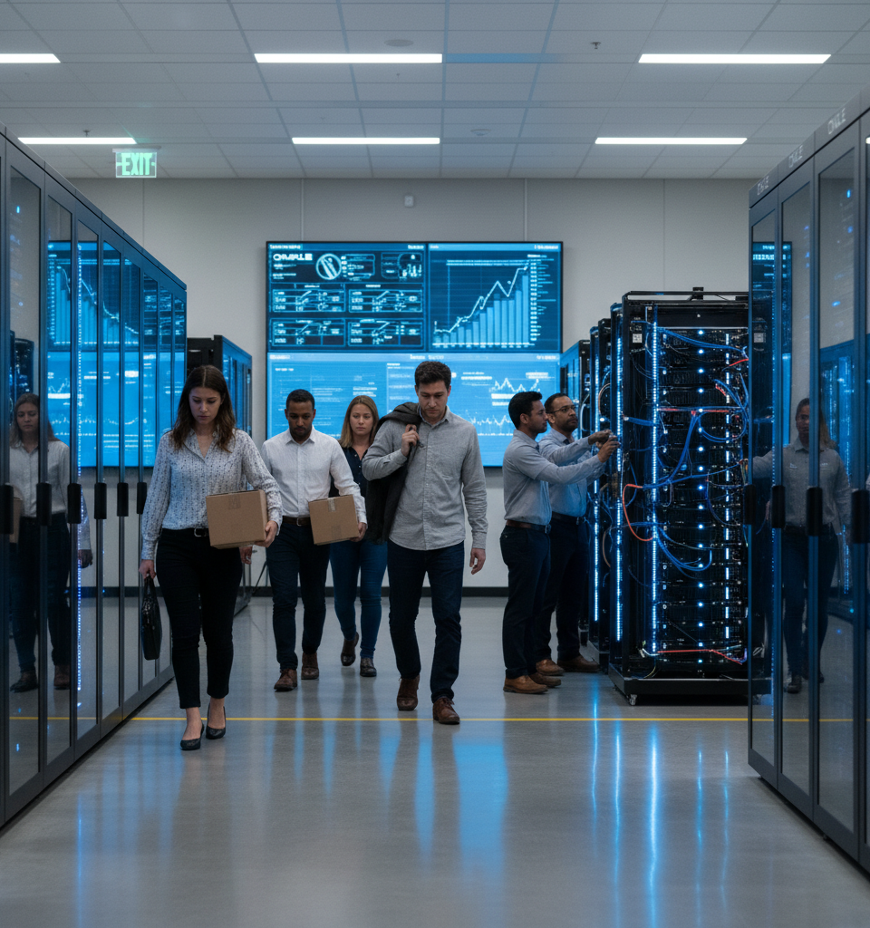 Oracle's Strategic Shift: Layoffs Fuel Billions in AI Infrastructure Investments — AI-generated illustration