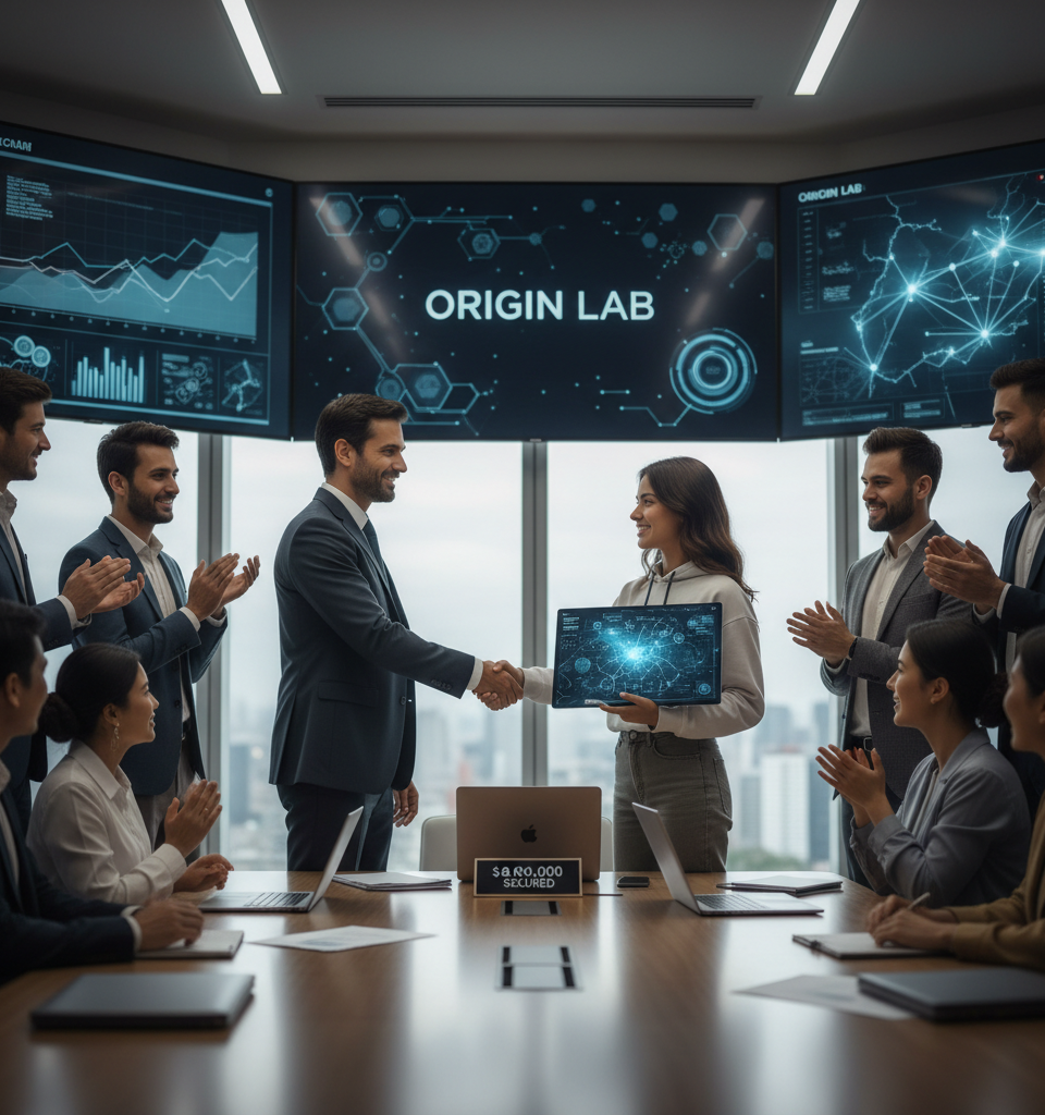 Origin Lab Secures $8M to Bridge Gaming Data with AI World-Model Development — AI-generated illustration