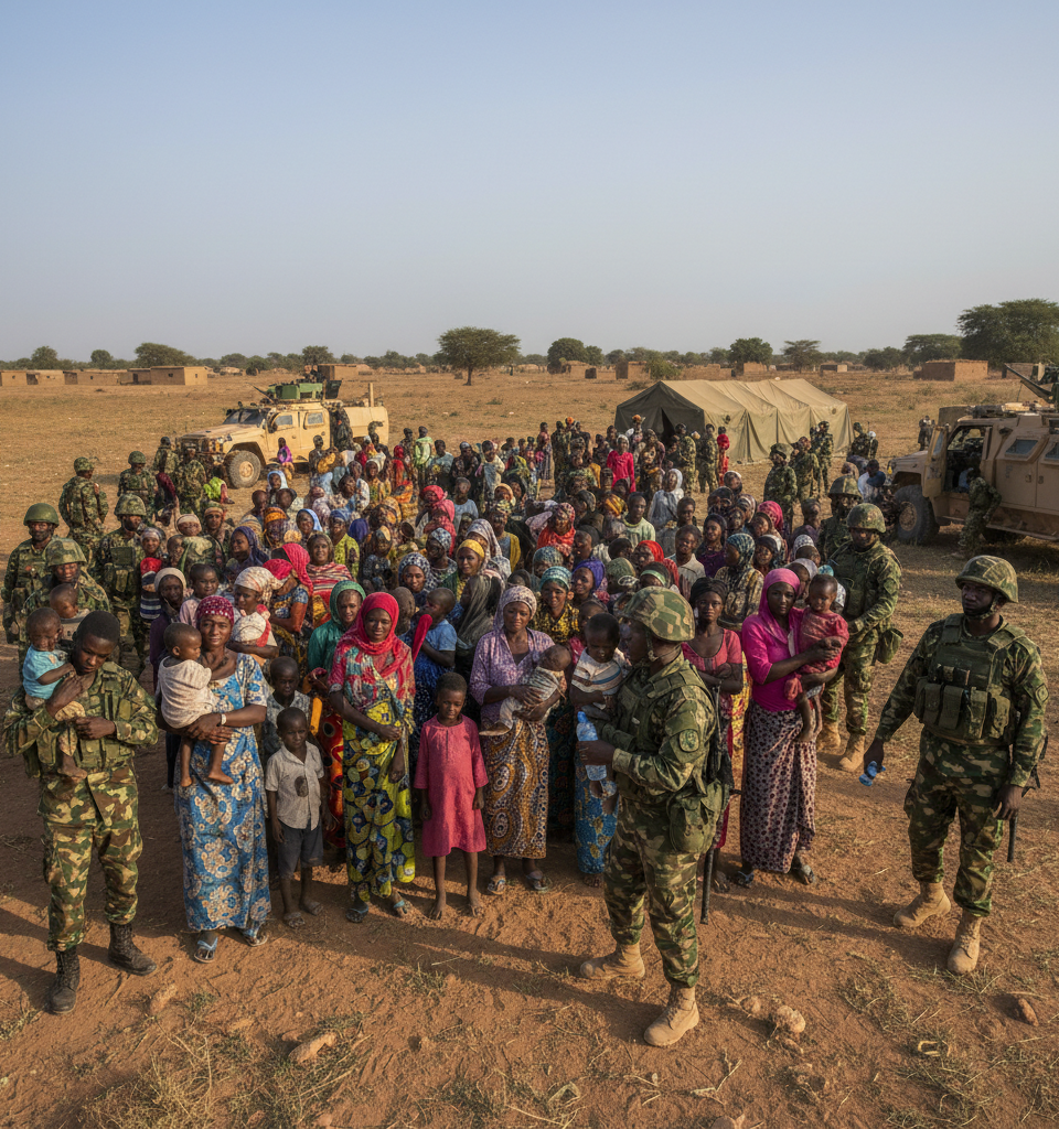 Over 360 Individuals Rescued from Boko Haram Captivity in Northeastern Nigeria — AI-generated illustration